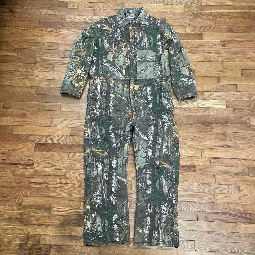Berne Coveralls Mens XL Real Tree Camo Hunting Insulated Outdoor Winter Overall